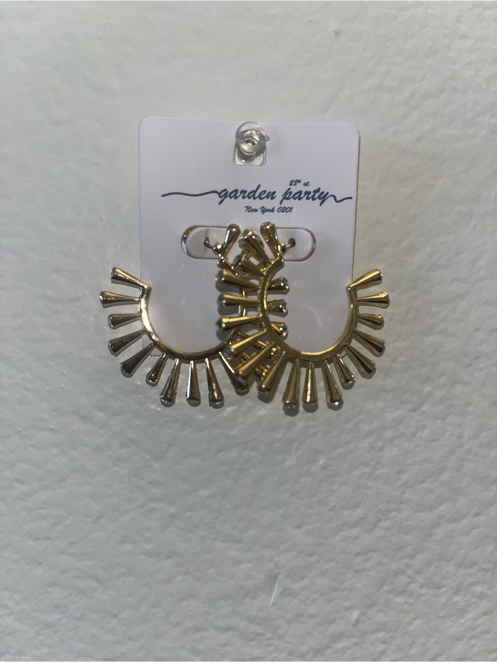 Garden Party Gold Radiant Hoop Earrings